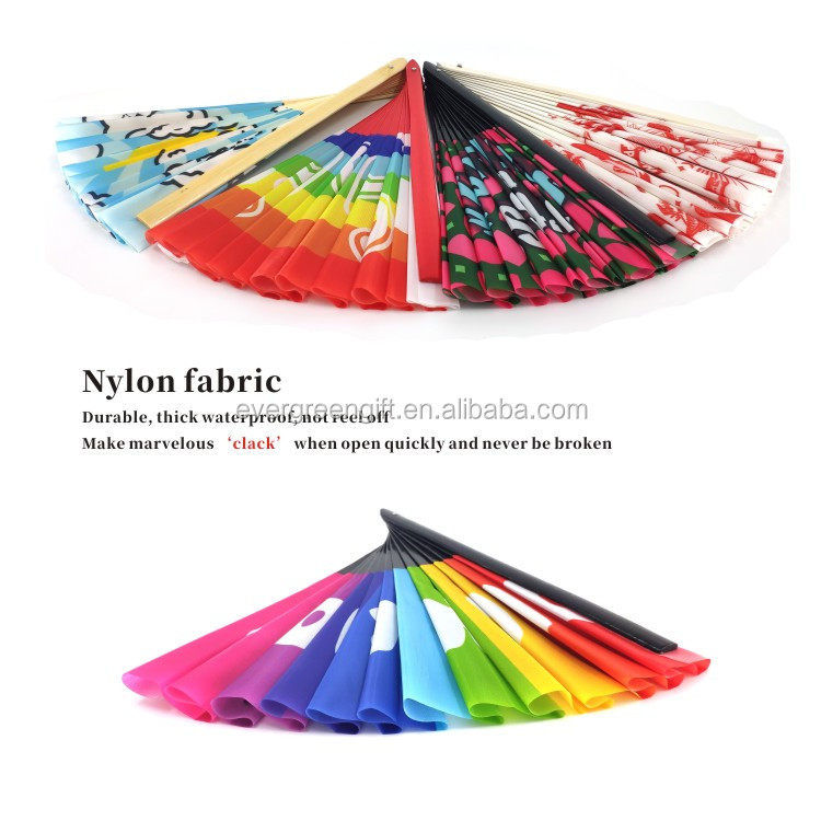 custom large chinese uv hand fan