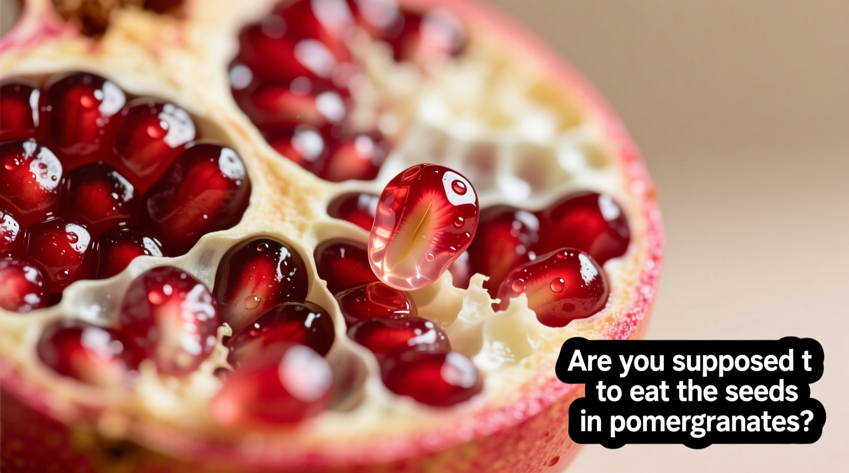 are you supposed to eat the seeds in pomegranates