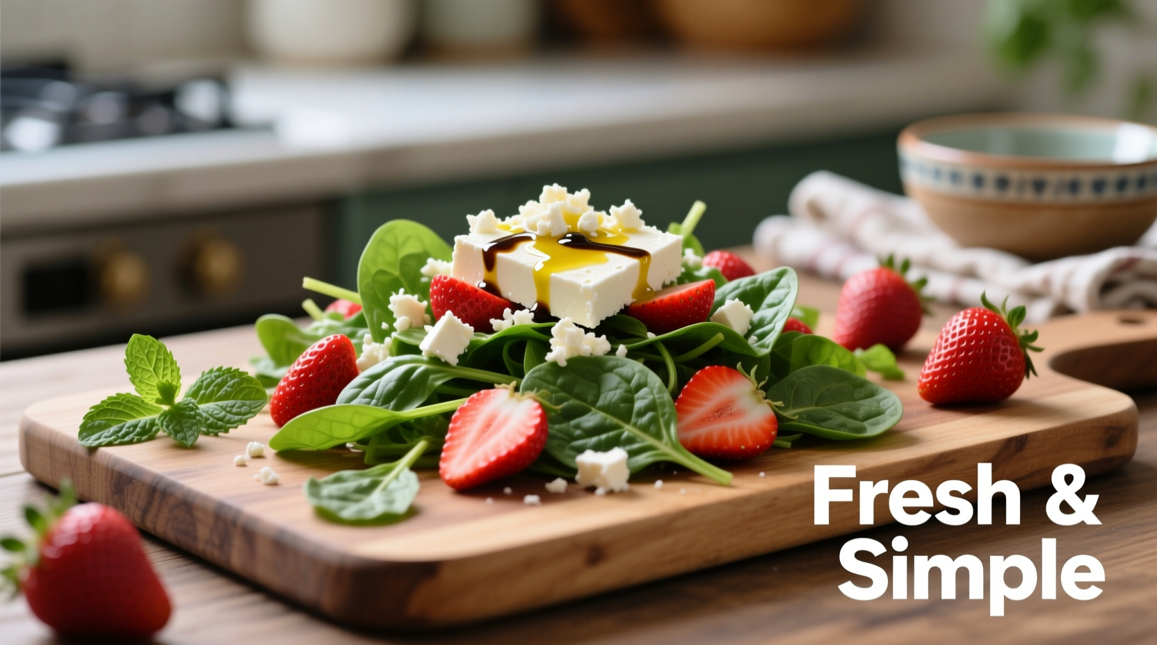 Perfect Spinach Strawberry Salad with Feta Cheese Recipe