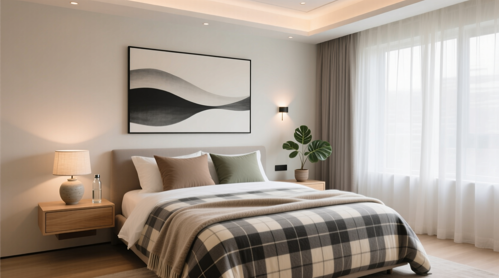 mastering bedroom style how to coordinate plaid bedding with complementary decor elements