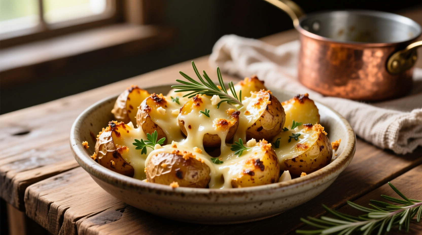 roasted garlic parmesan potatoes