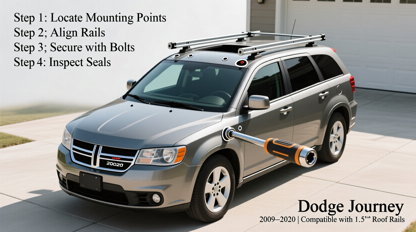 install roof rails dodge journey