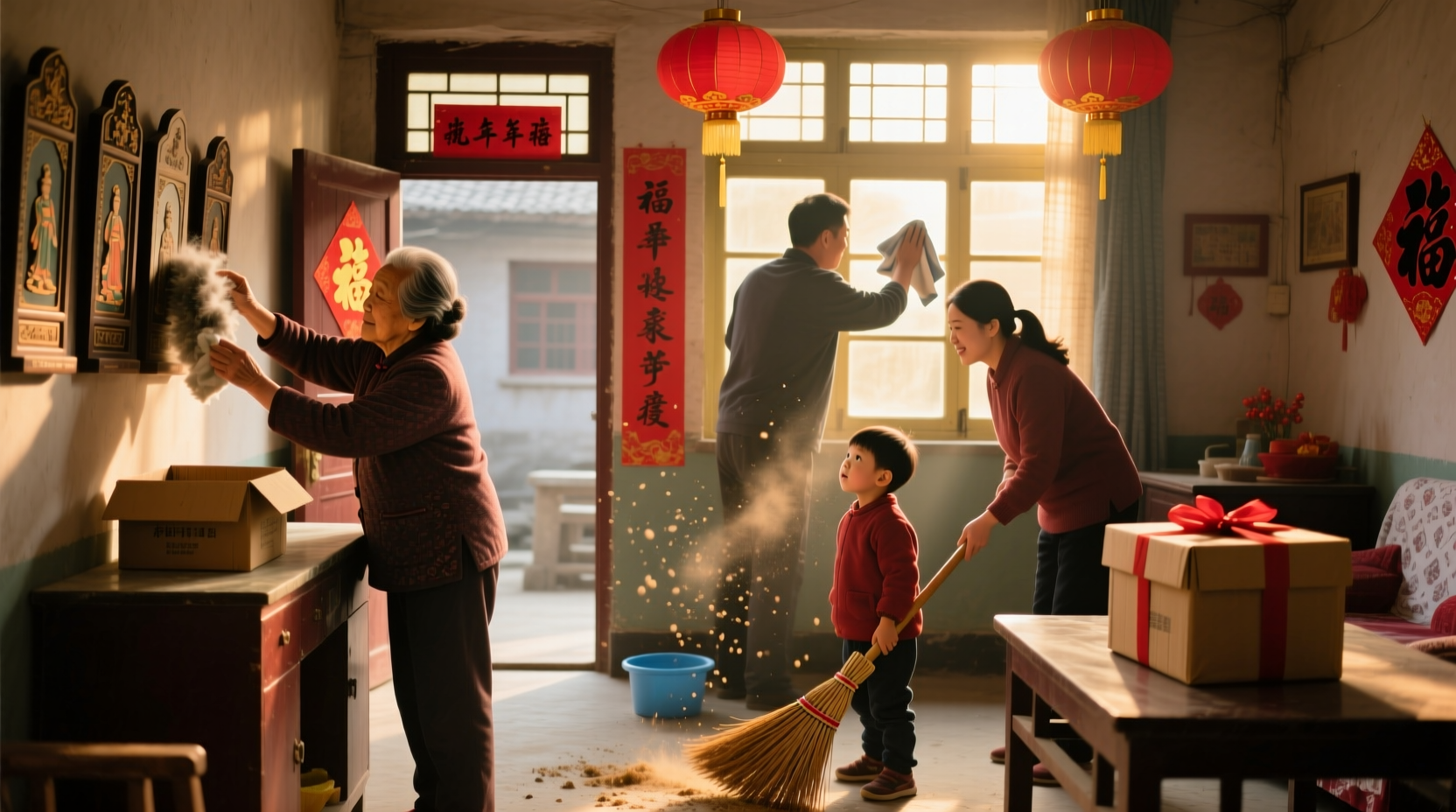 why do people clean on chinese new year