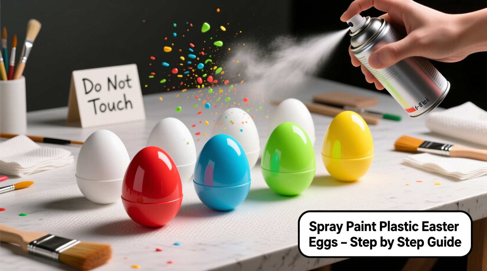 How to Spray Paint Plastic Easter Eggs