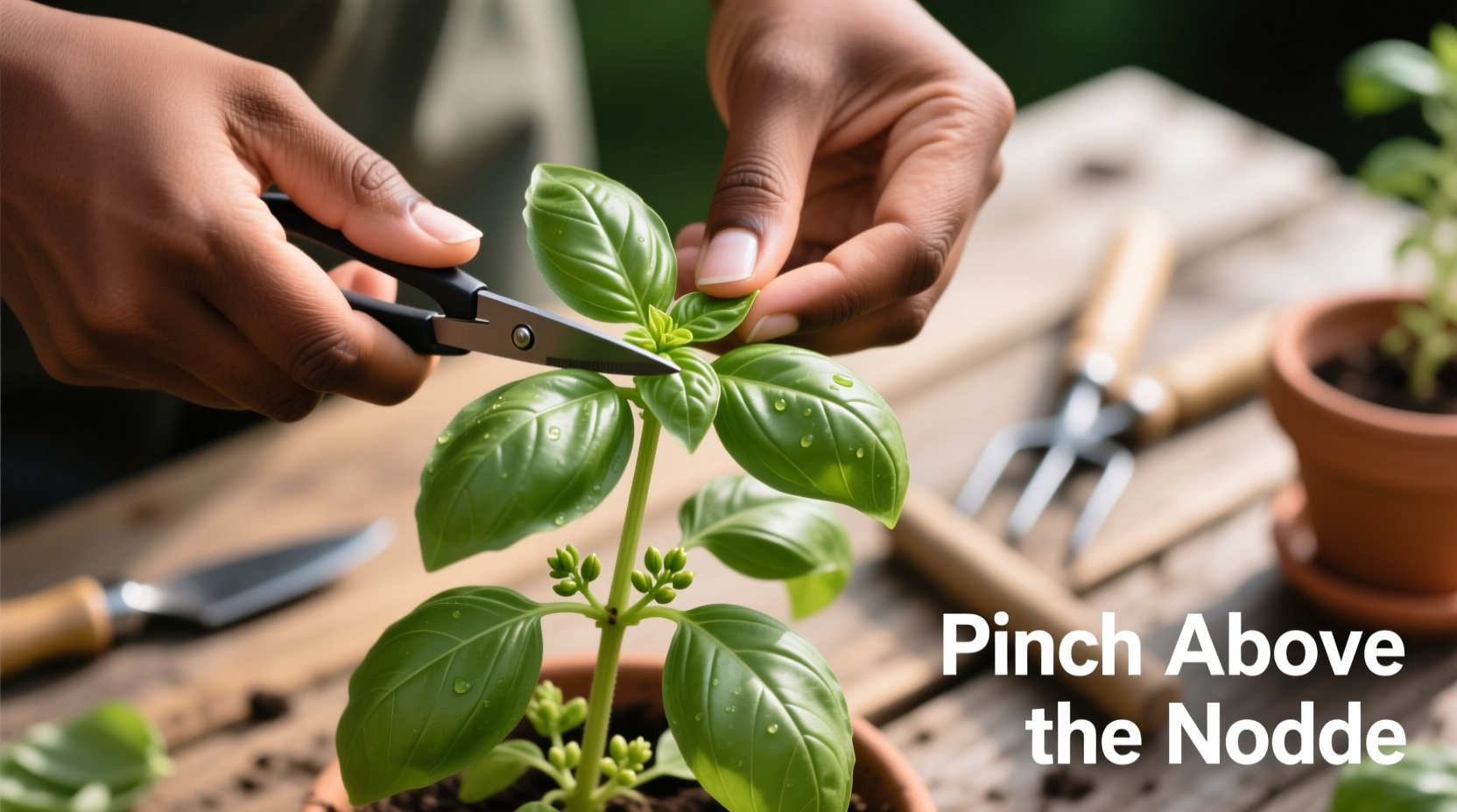 how to cut back a basil plant