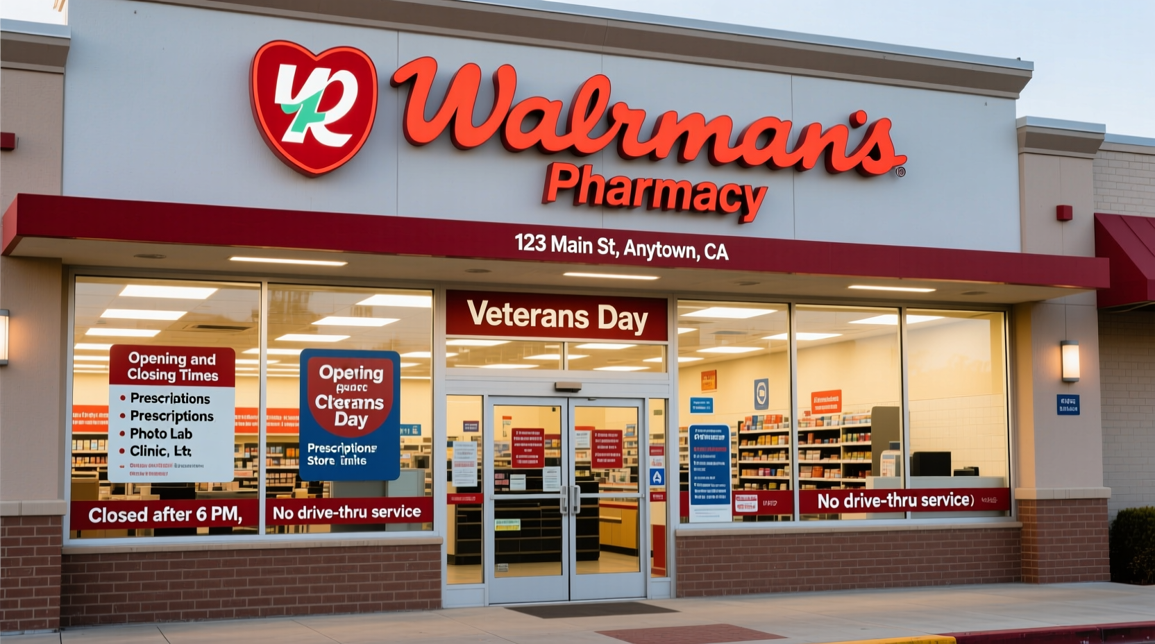 is walgreens pharmacy open on veterans day