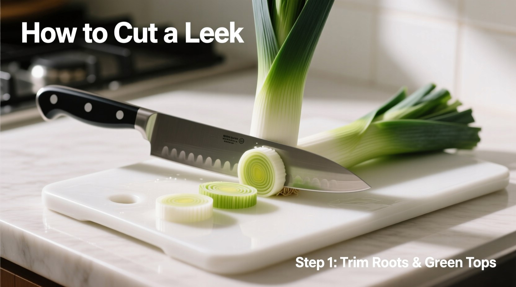 how do you cut a leek