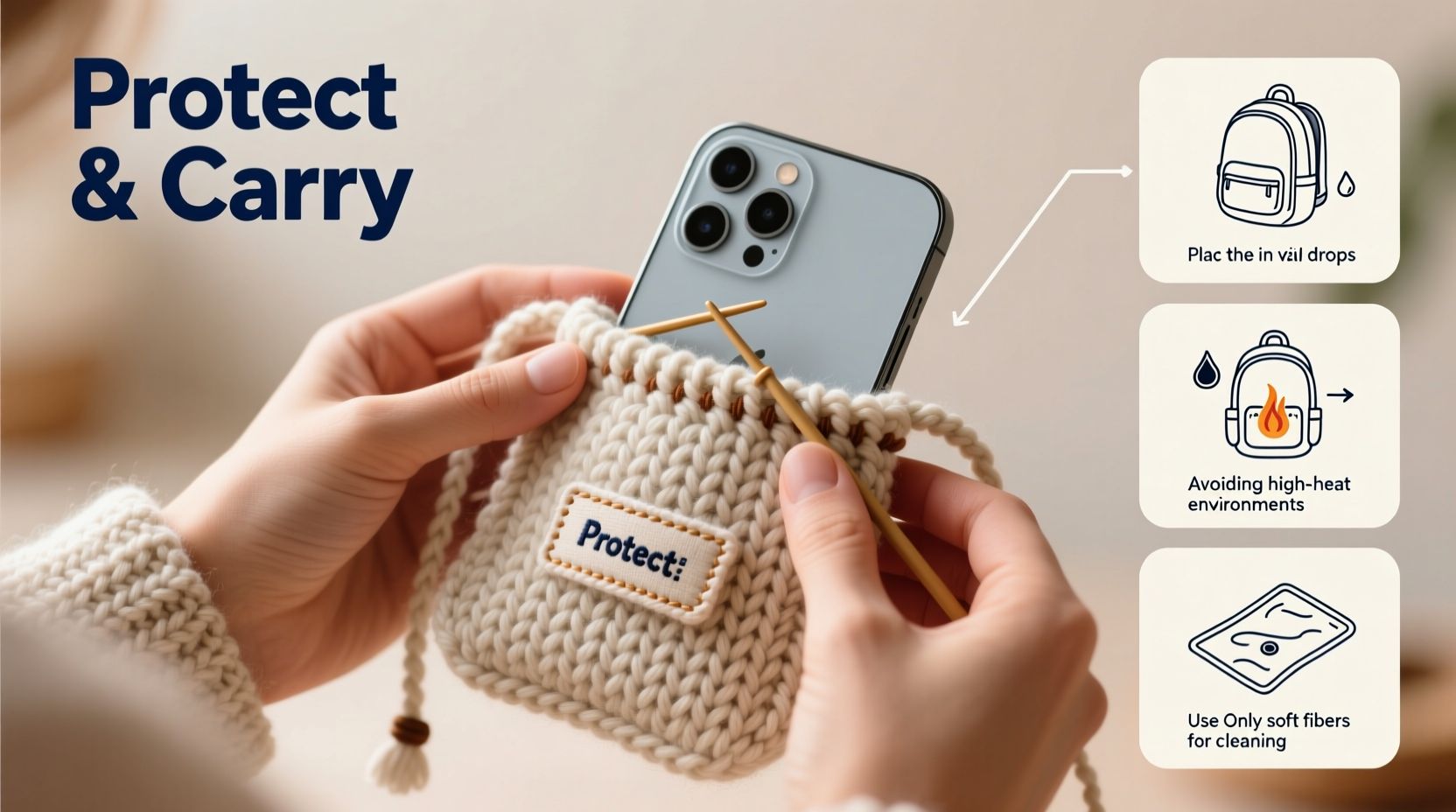how to safely protect your phone using a handmade knit bag tips and best practices