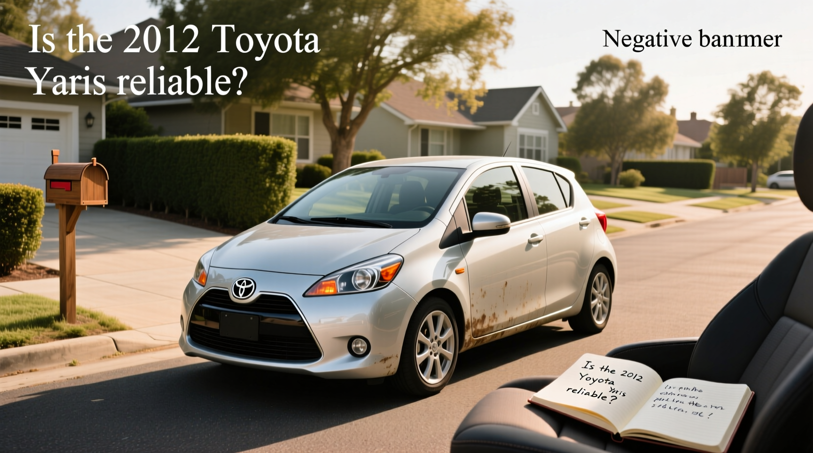 2012 Toyota Yaris hatchback parked on a quiet street