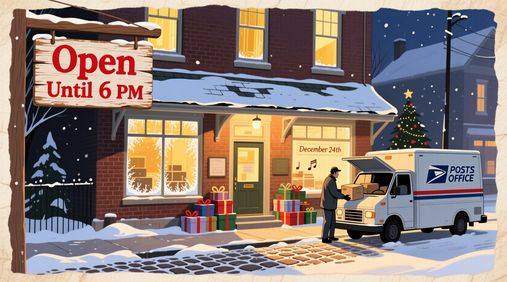 is the post office open on december 24th