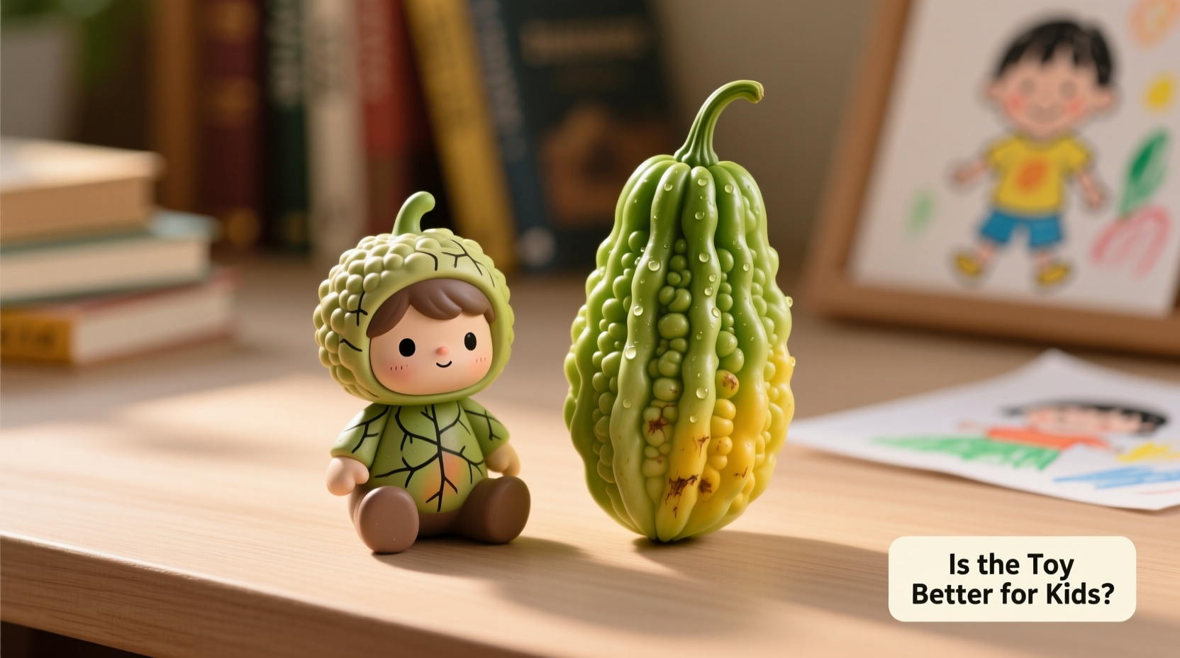 world figurine bitter gourd vs real bitter gourd is the toy actually better for kids