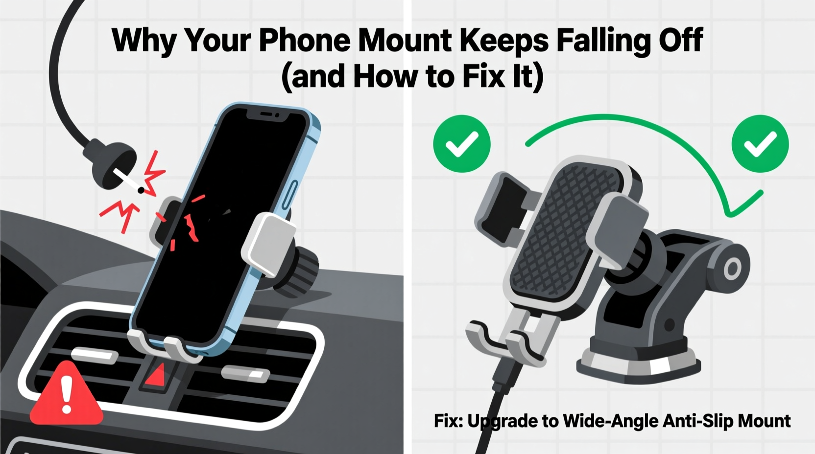 phone mount falling off