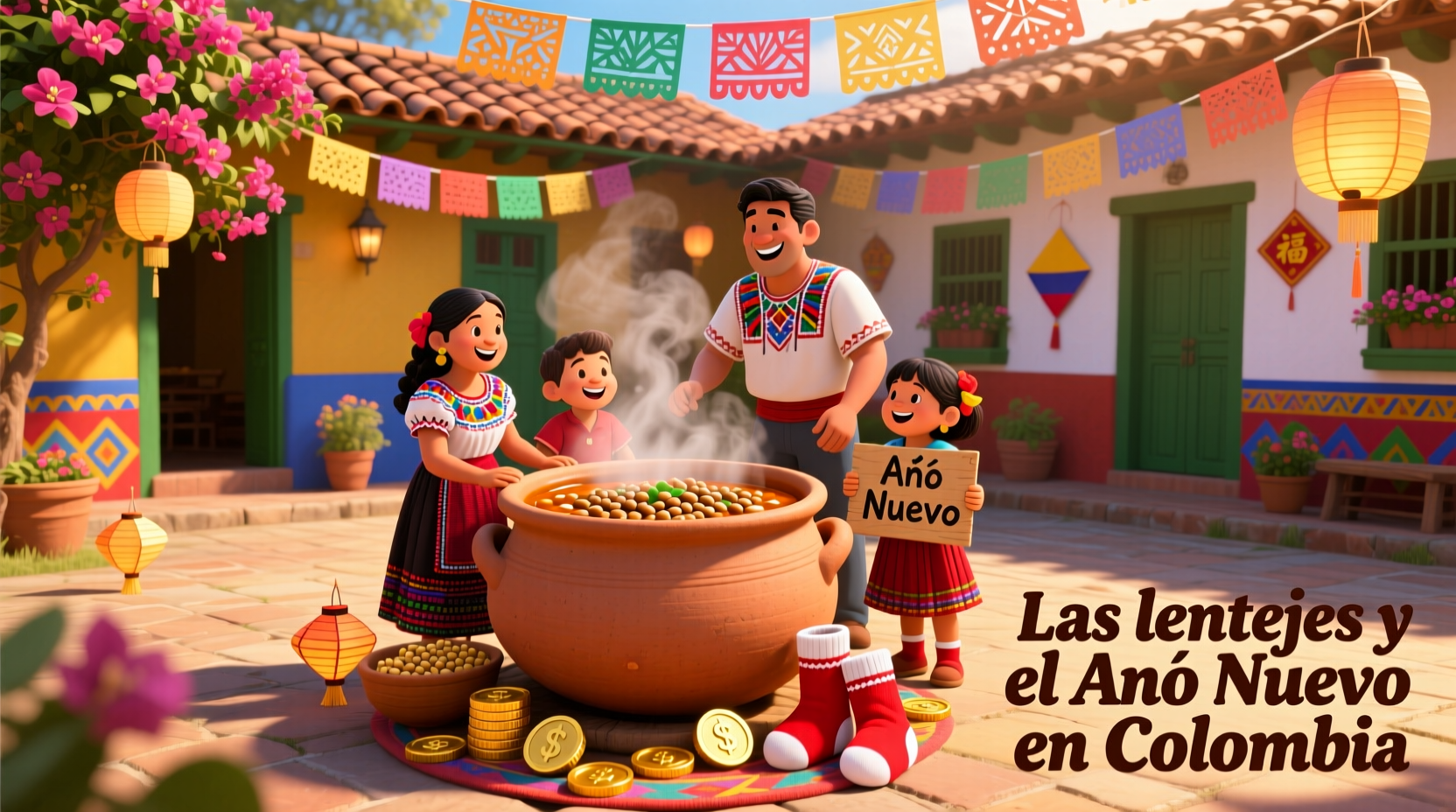 how lentejas relate to the columbian new year