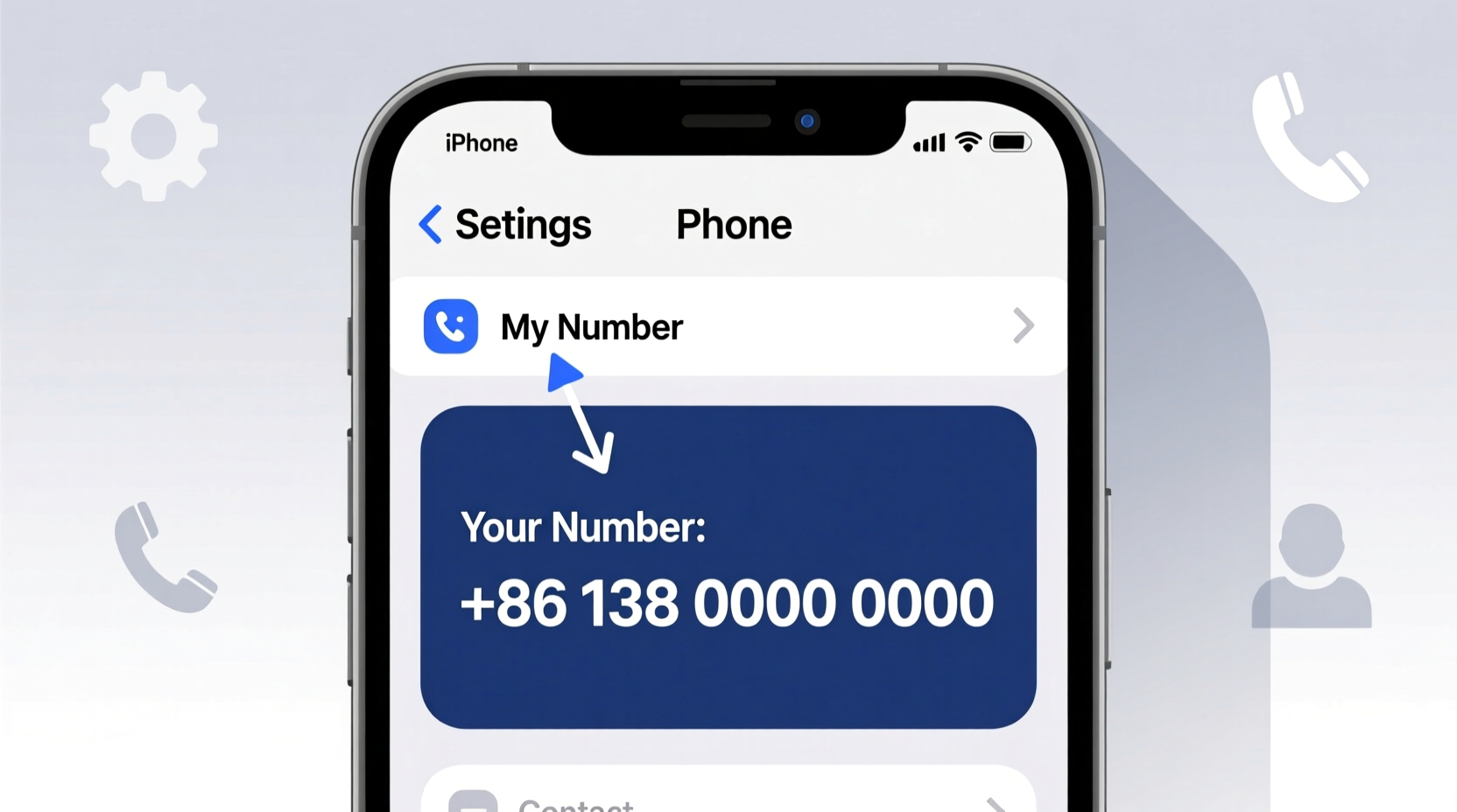 how to quickly find and manage your phone number on iphone