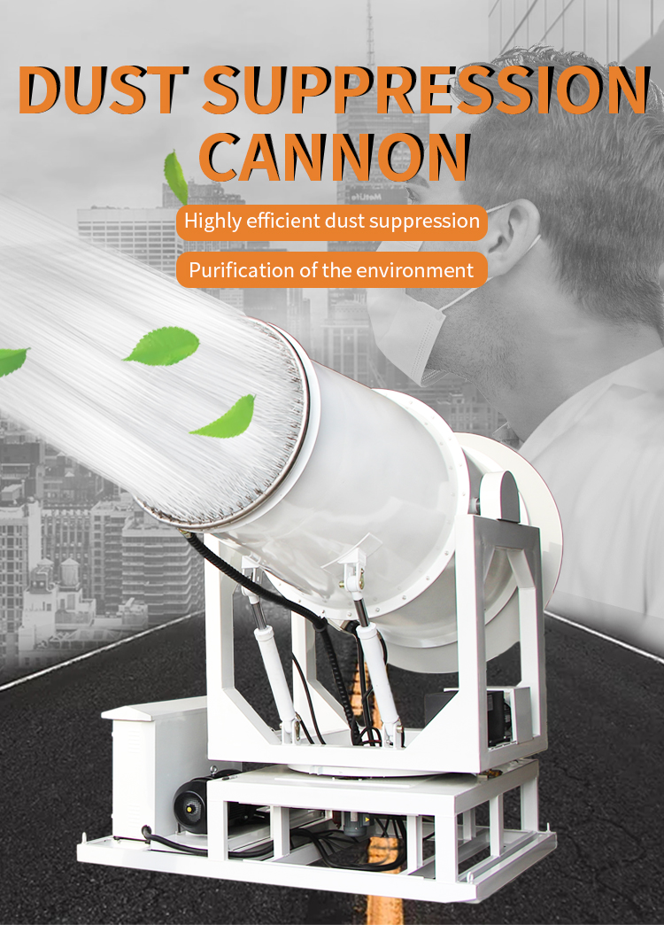 40M  fog cannon Genuine Long Range Dust Control General Demolition Work Mist Cannon