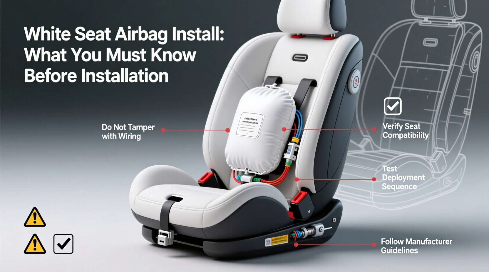 white seat airbag install