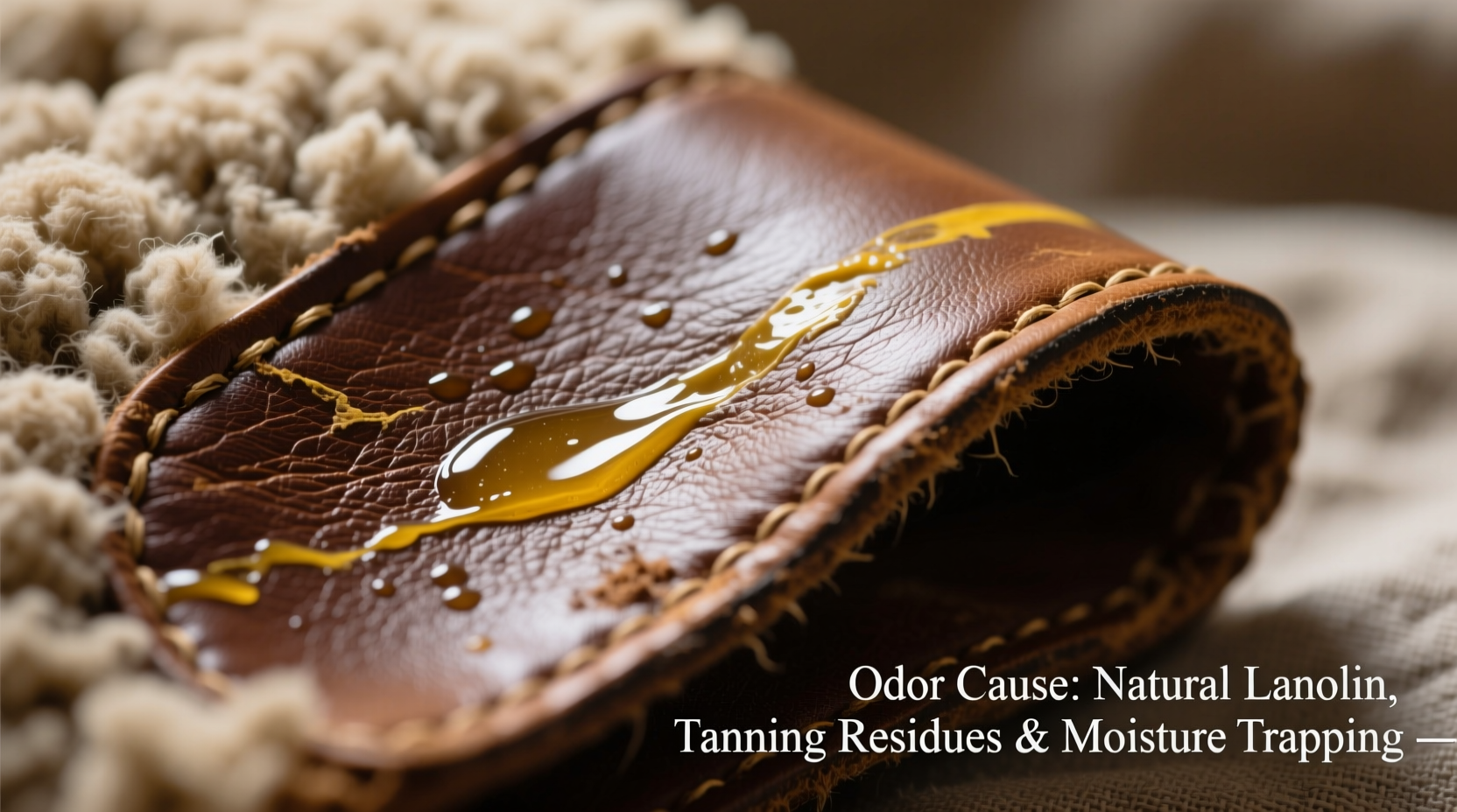 sheepskin cover odor cause