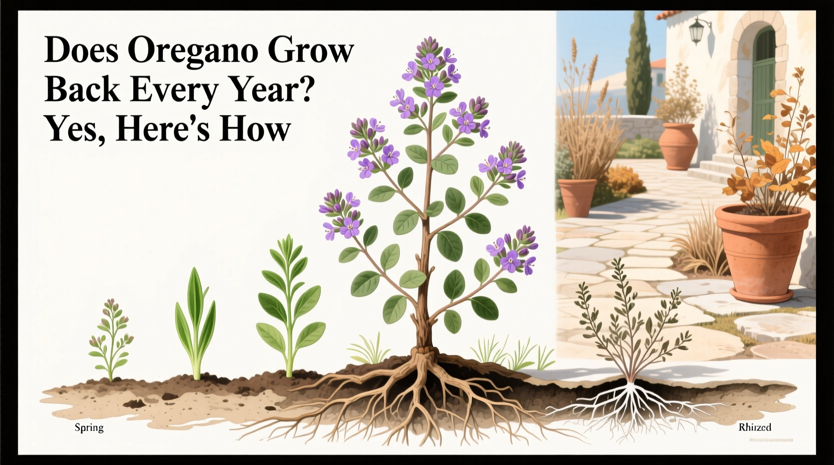does oregano grow back every year