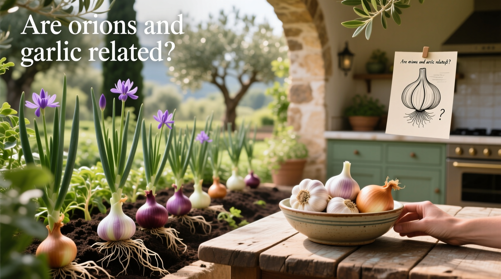 are onions and garlic related