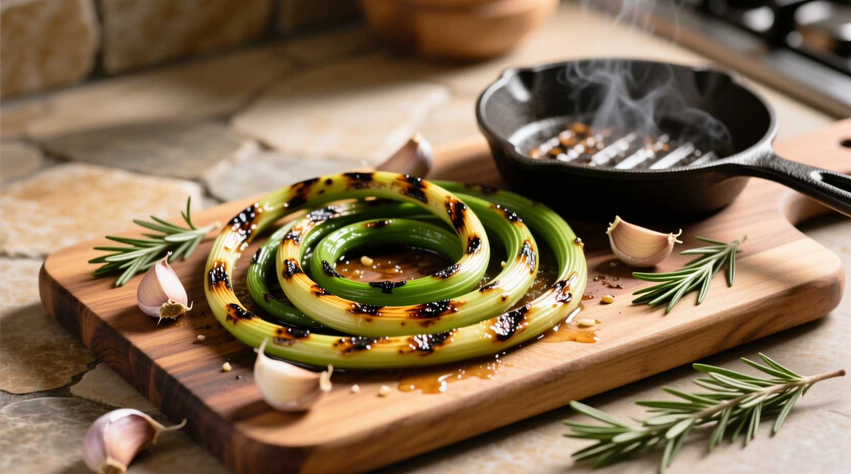 grilled garlic scapes recipe