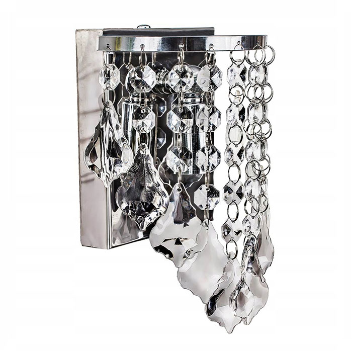 restaurant wall mounted lamp Wholesale Modern hotel bedside Crystal Wall Lamp Chrome Decoration Acrylic Wall light
