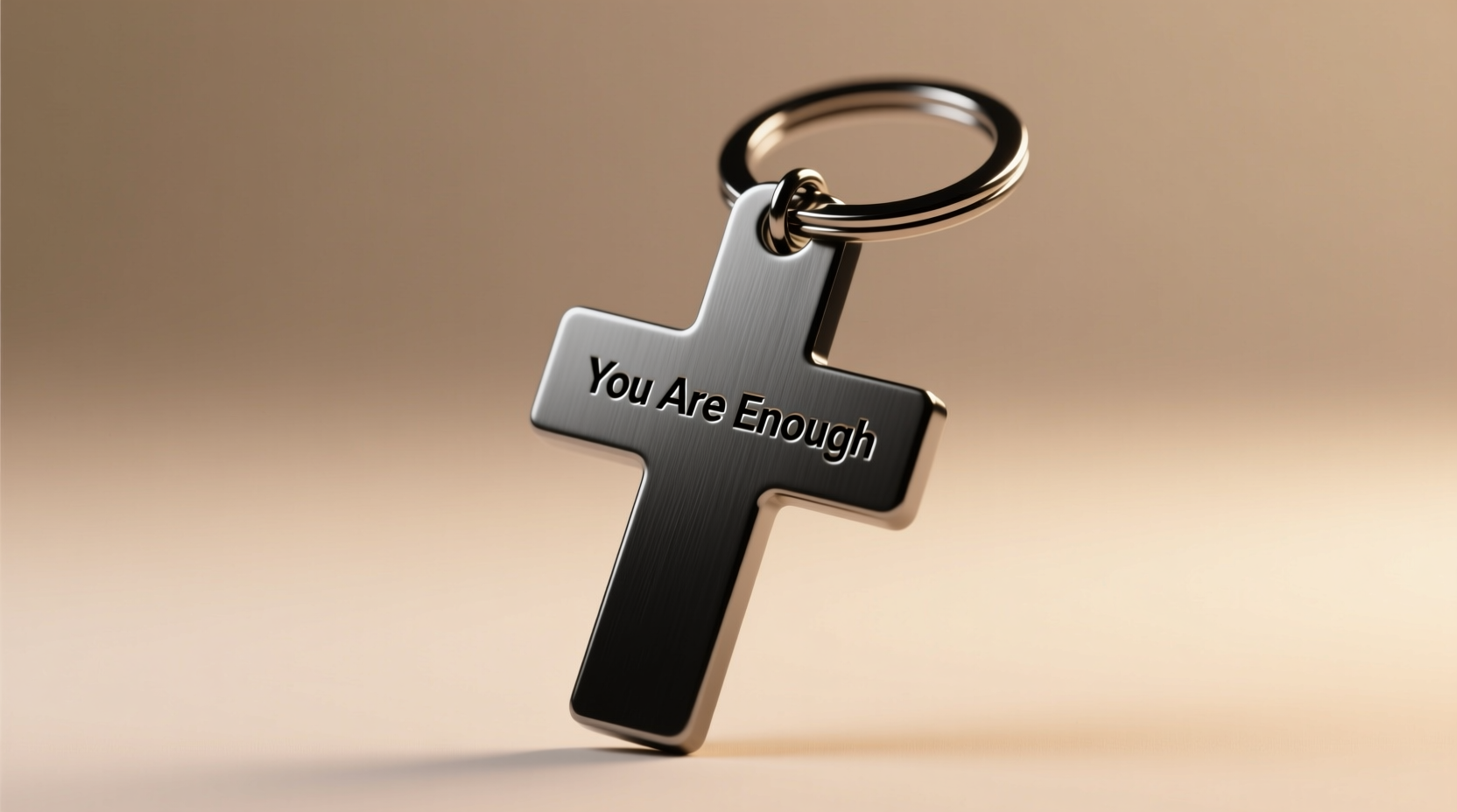 cross keychain or inspirational quote which keychain says more about you