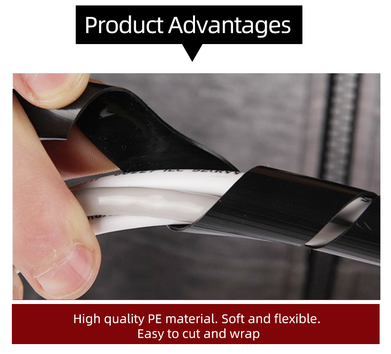 Custom Color Plastic Spiral Protective Sleeve for Electric Cable Wire wholesale transparent black cable wire plastic spiral