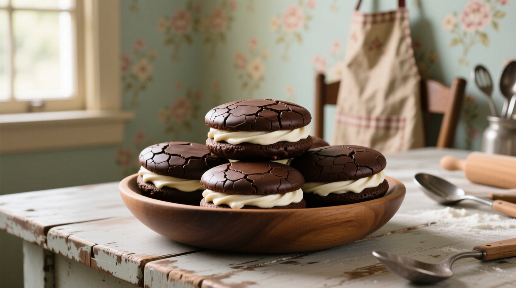 chocolate whoopie pies vanilla buttercream filling