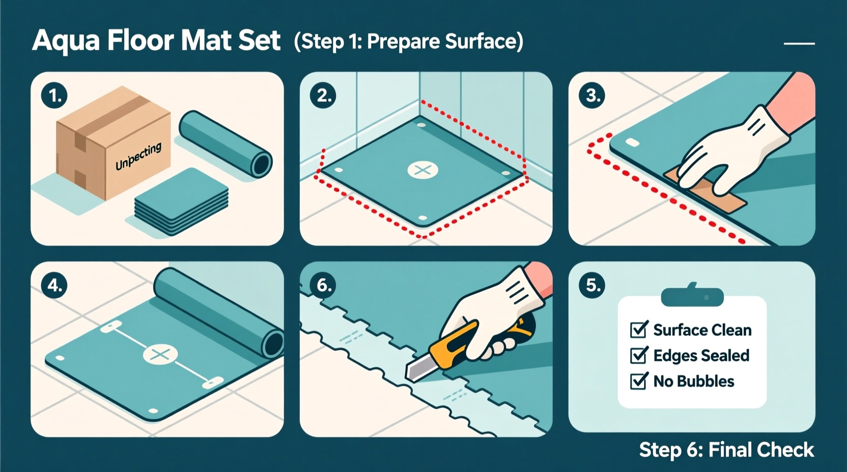 install aqua floor mats