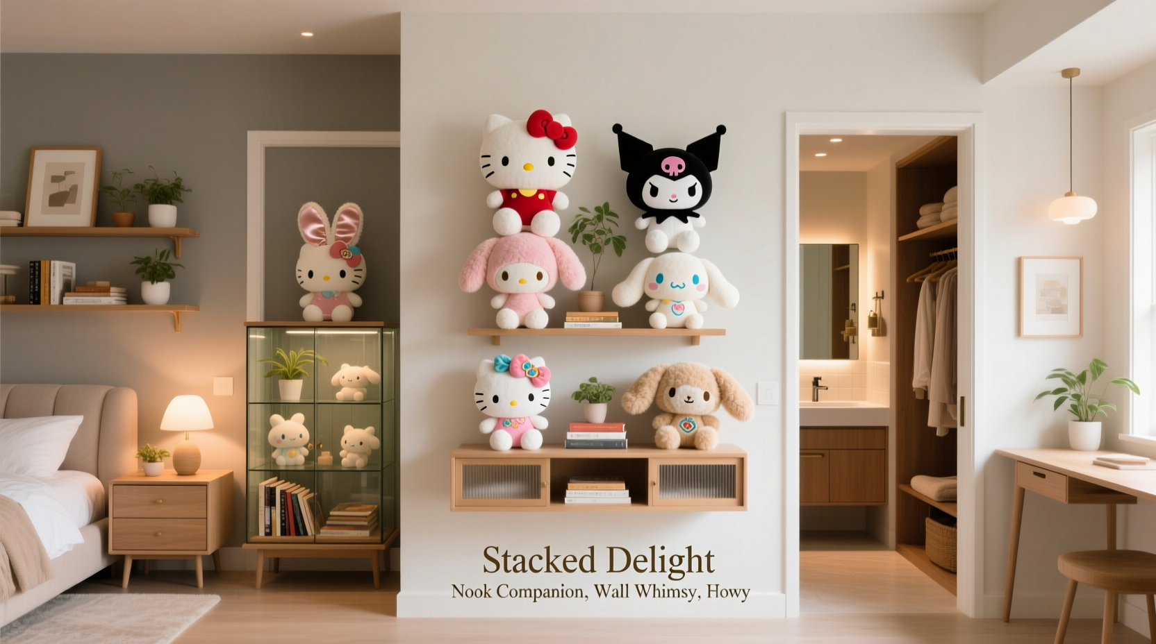 10 stylish and practical ways to display your sanrio plush collection at home
