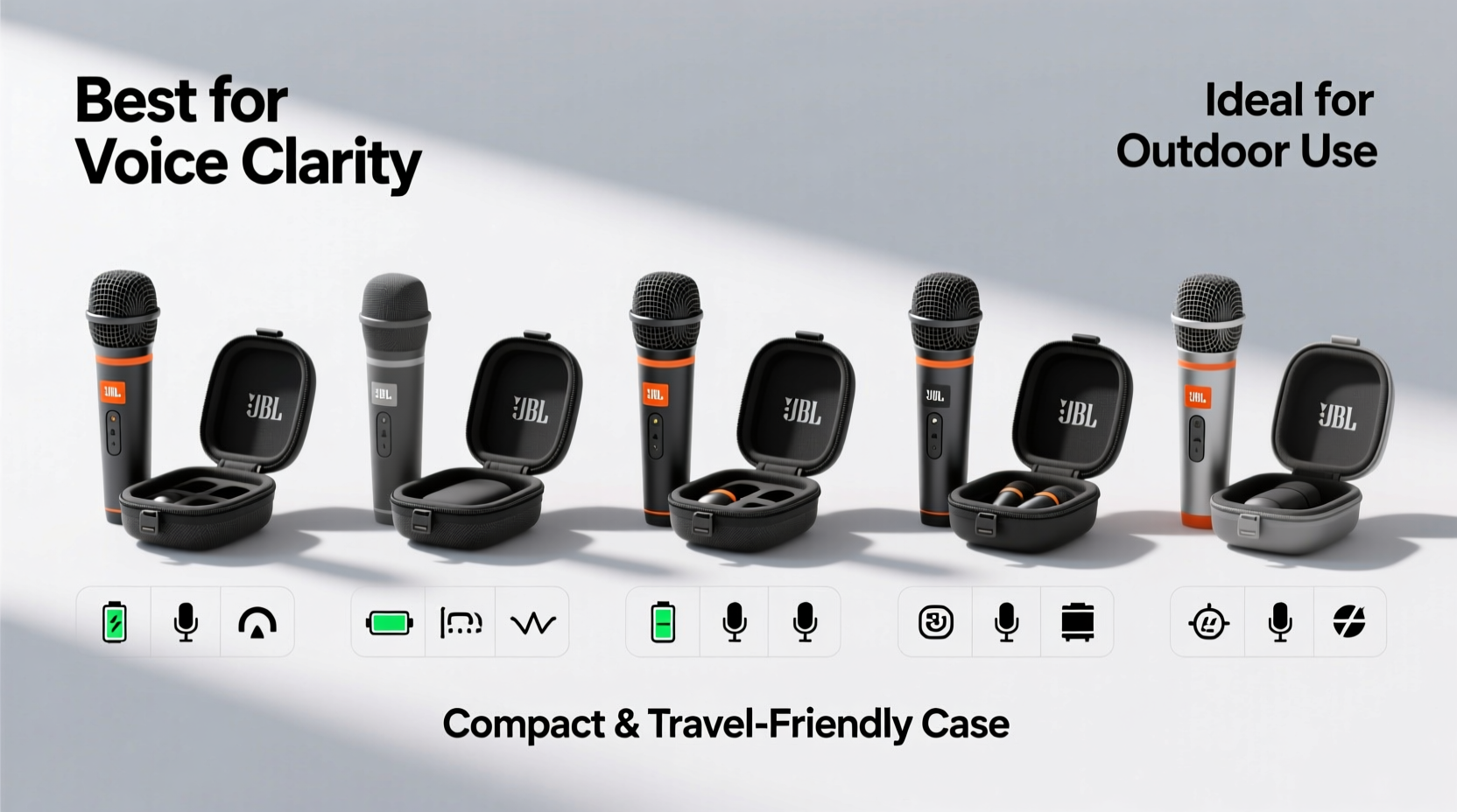 microphone jbl wireless for partybox with case