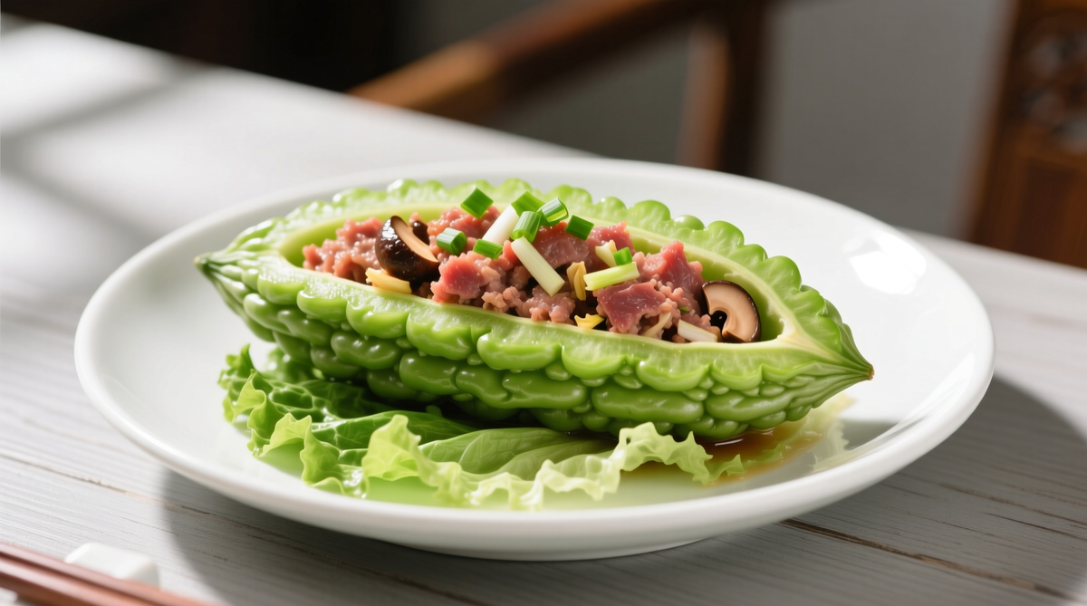 Cool Bitter Melon with Stuffed Pork Recipe