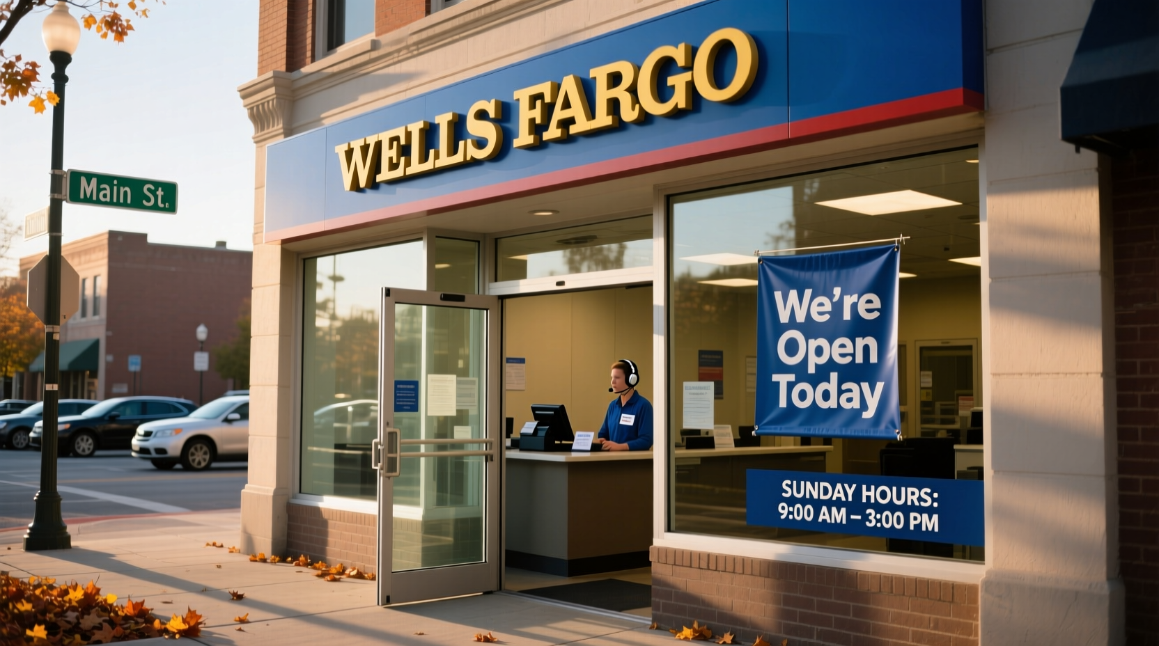 is wells fargo open on sundays