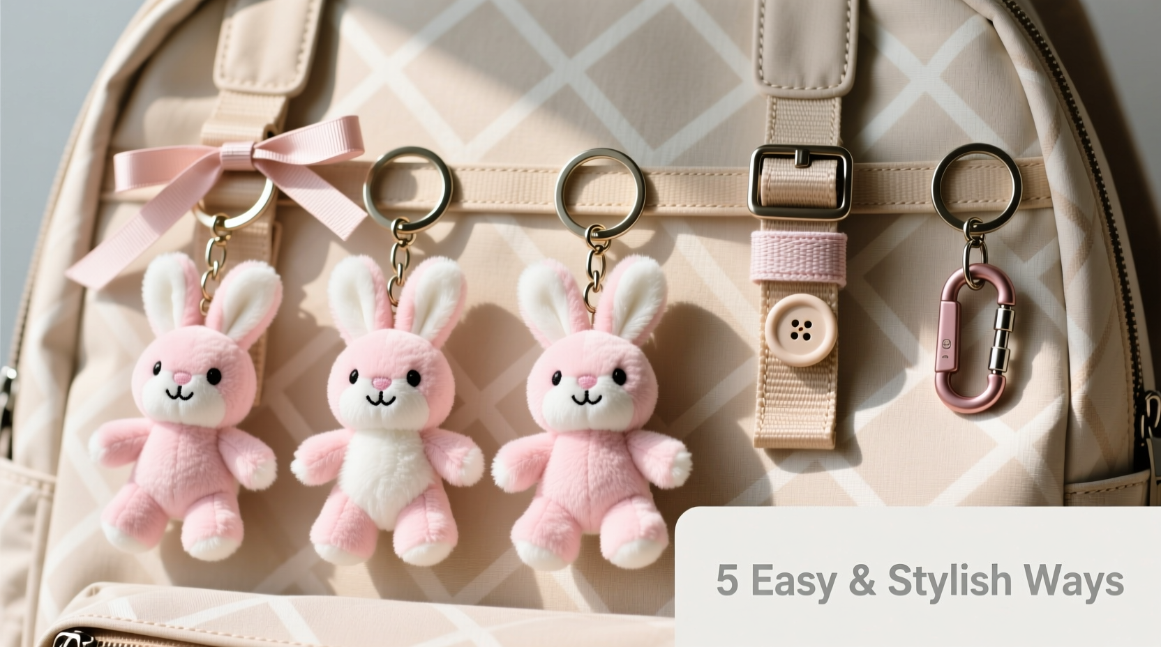 5 easy and stylish ways to attach a plush rabbit keychain to your backpack