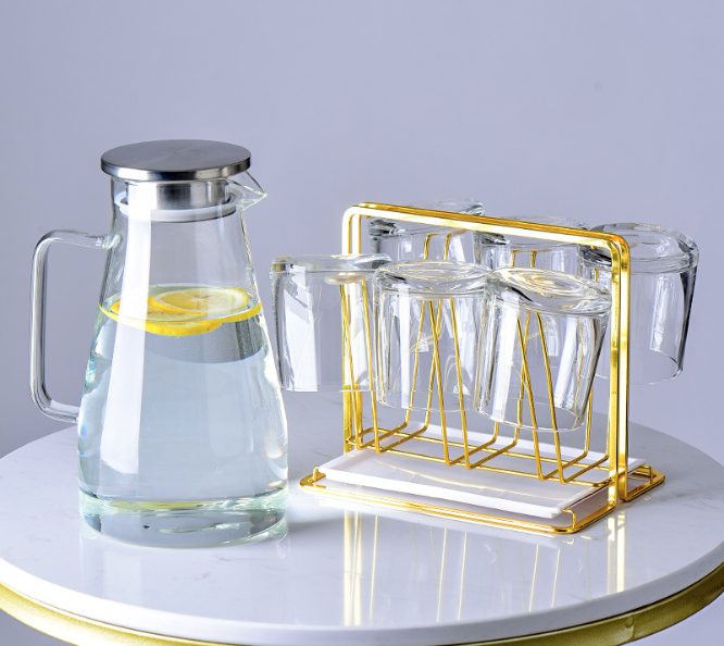 Colorful Glass Whiskey Cup Gold Rim Hot Selling Popular on Amazon Glass Cup