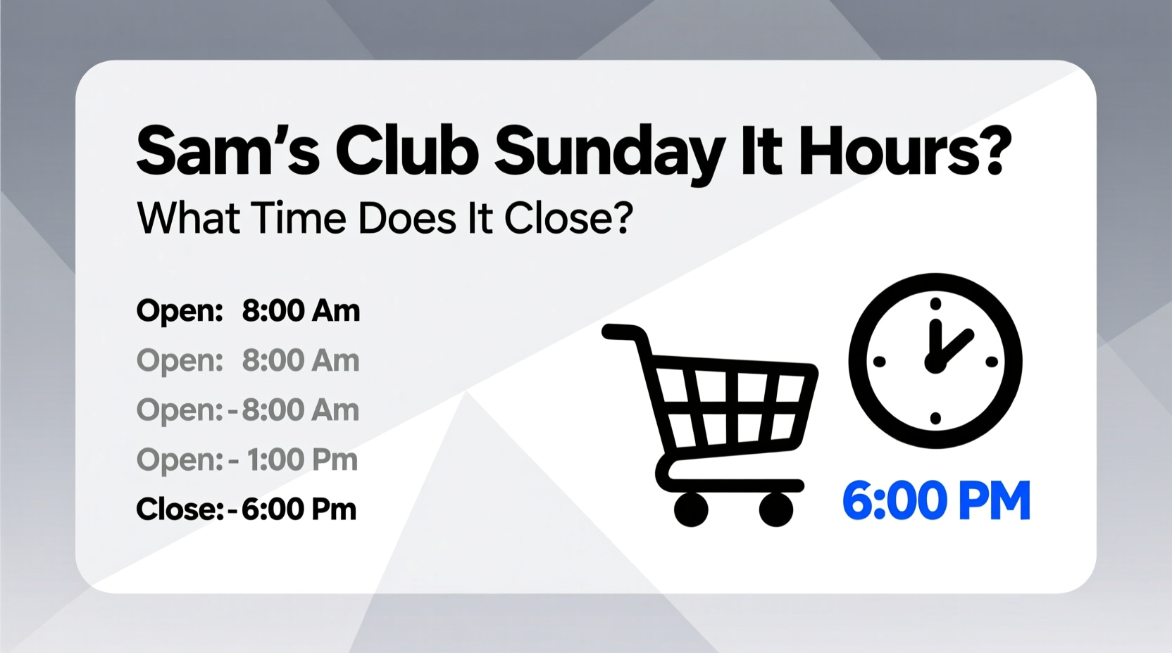 how late is sams club open on sunday