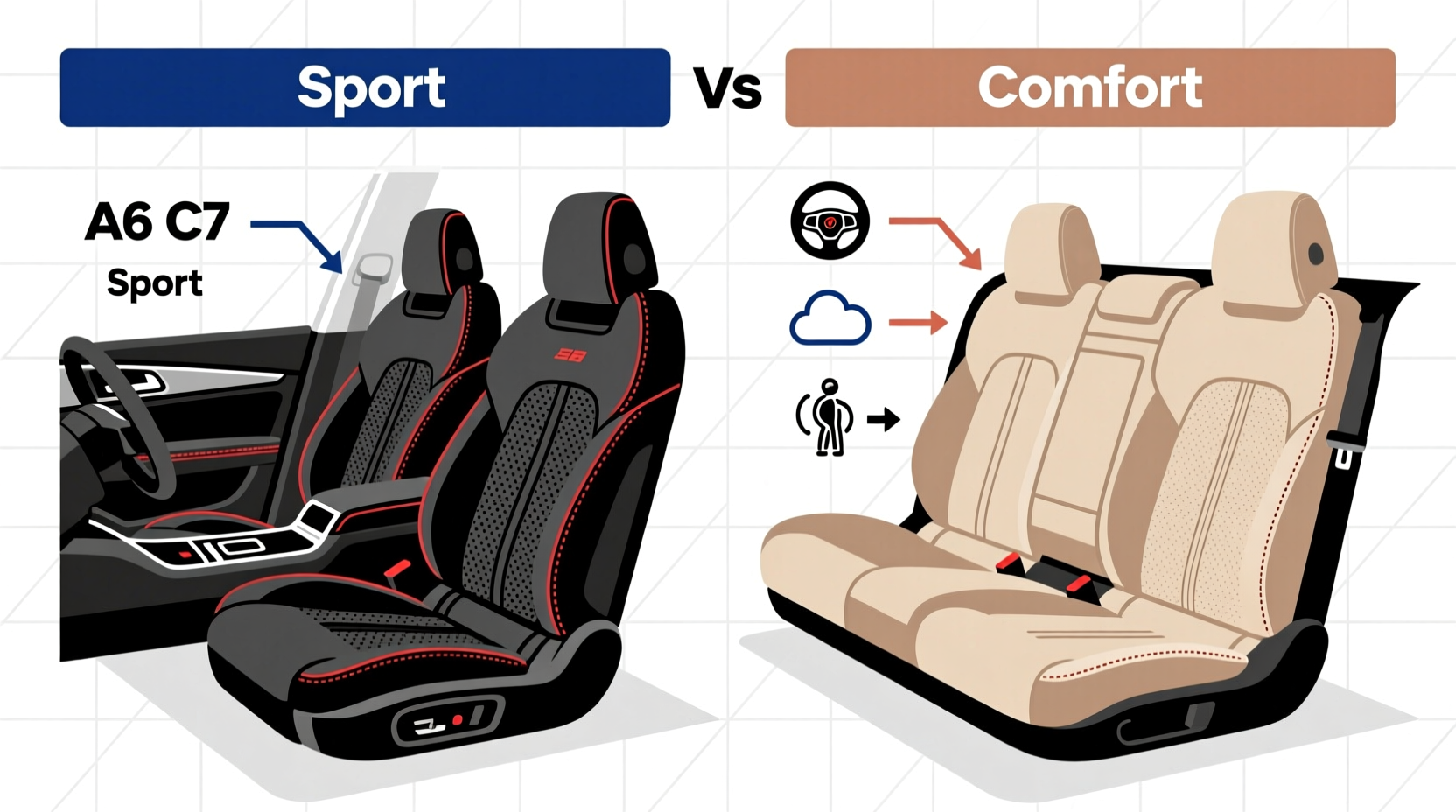 a6 c7 sport vs comfort seats