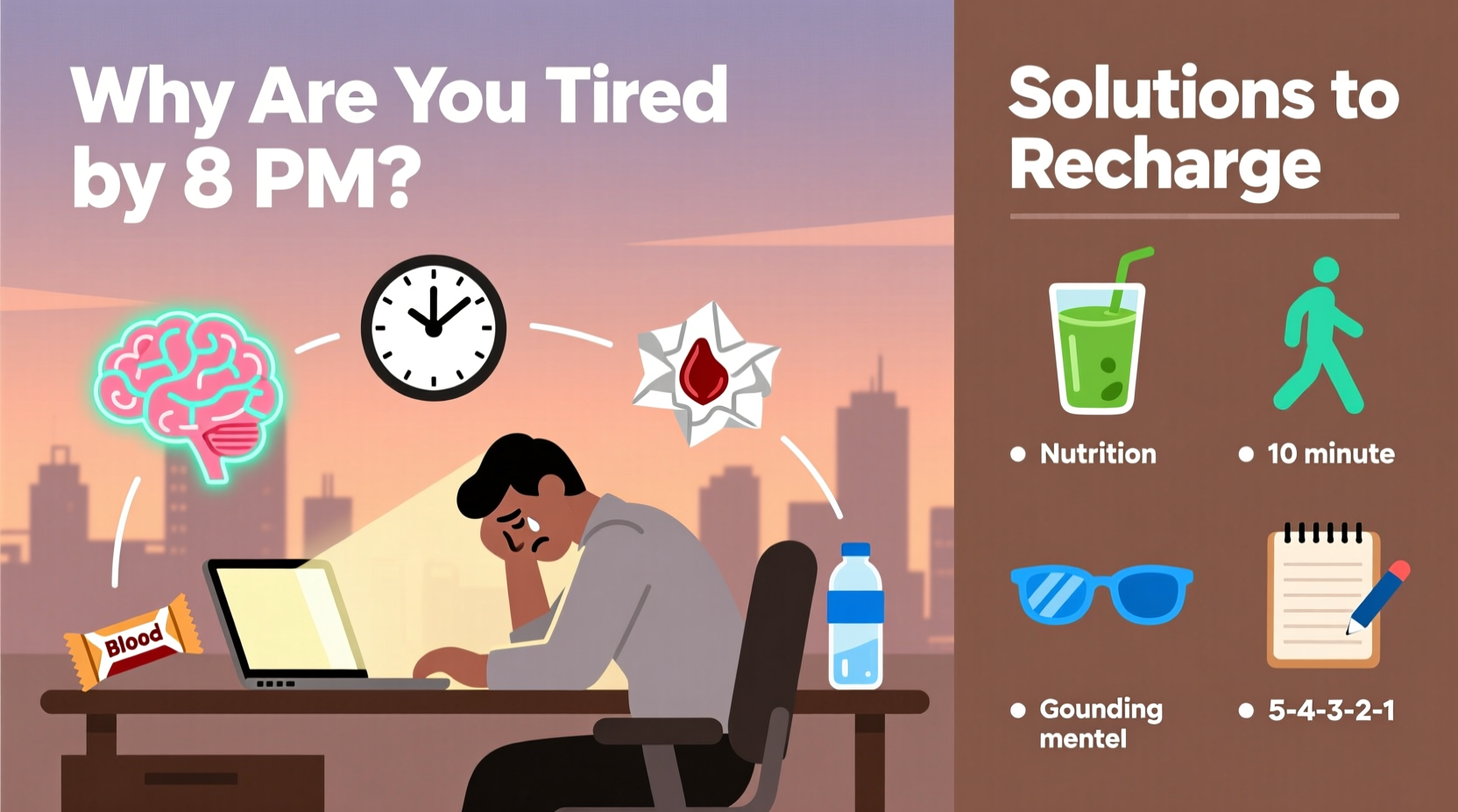 tired by 8 pm causes of evening fatigue and what to do