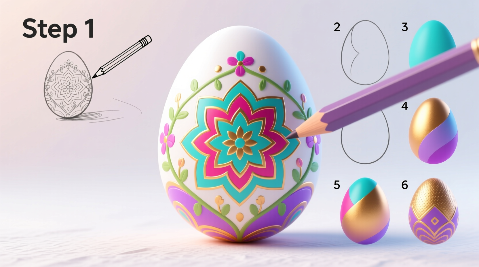 how to draw a cool easter egg