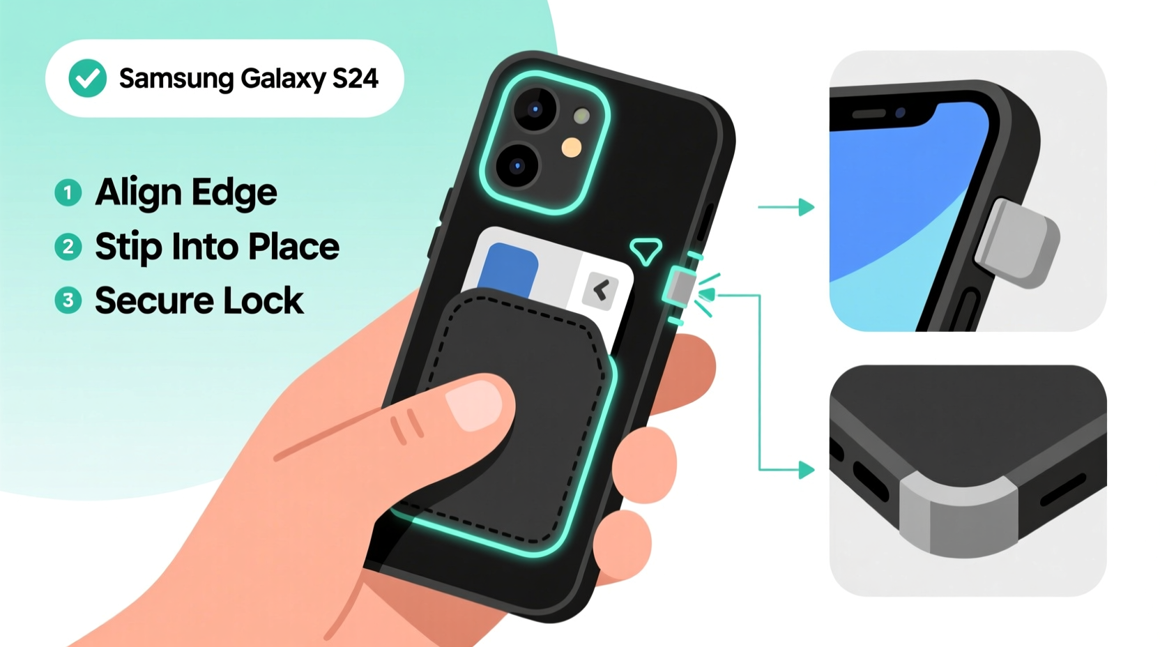 how to securely attach a card holder phone case on your samsung device a practical guide