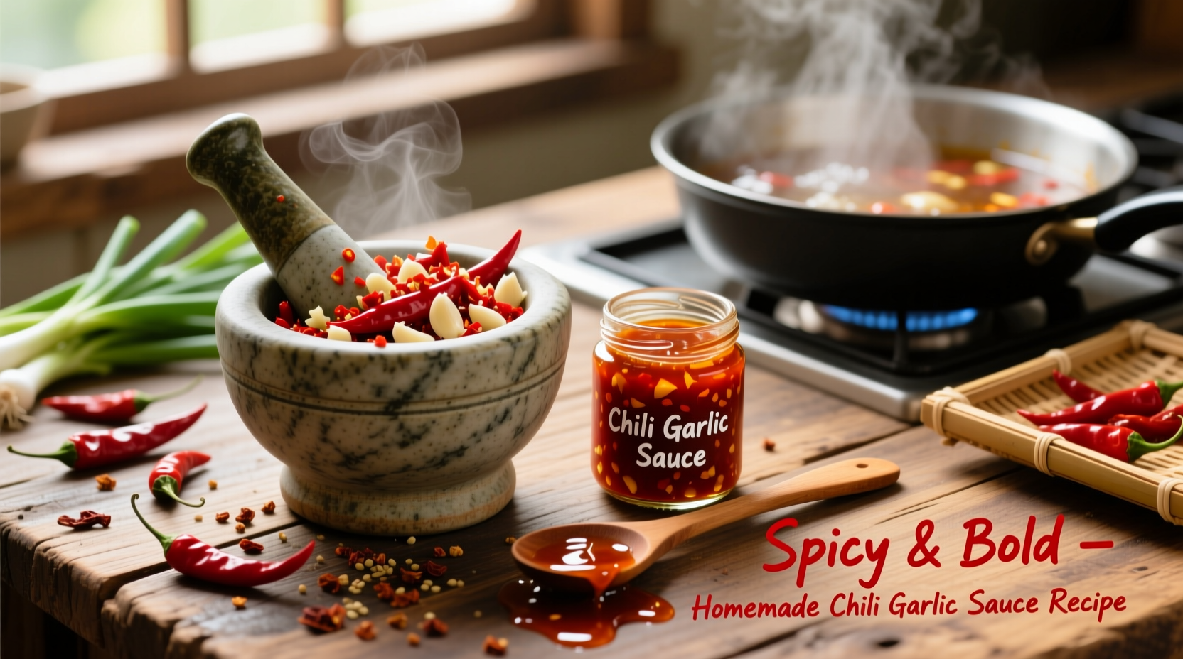 Authentic Chilli Garlic Sauce Recipe - Ready in 30 Minutes