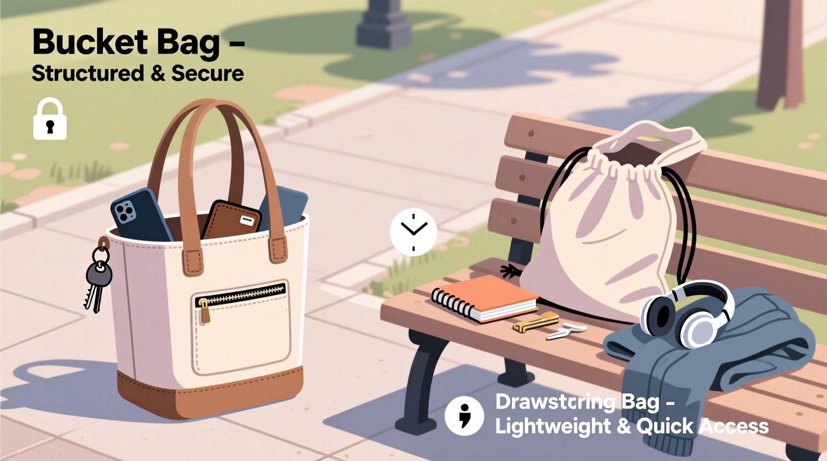 bucket bag vs drawstring bag which one is actually more practical