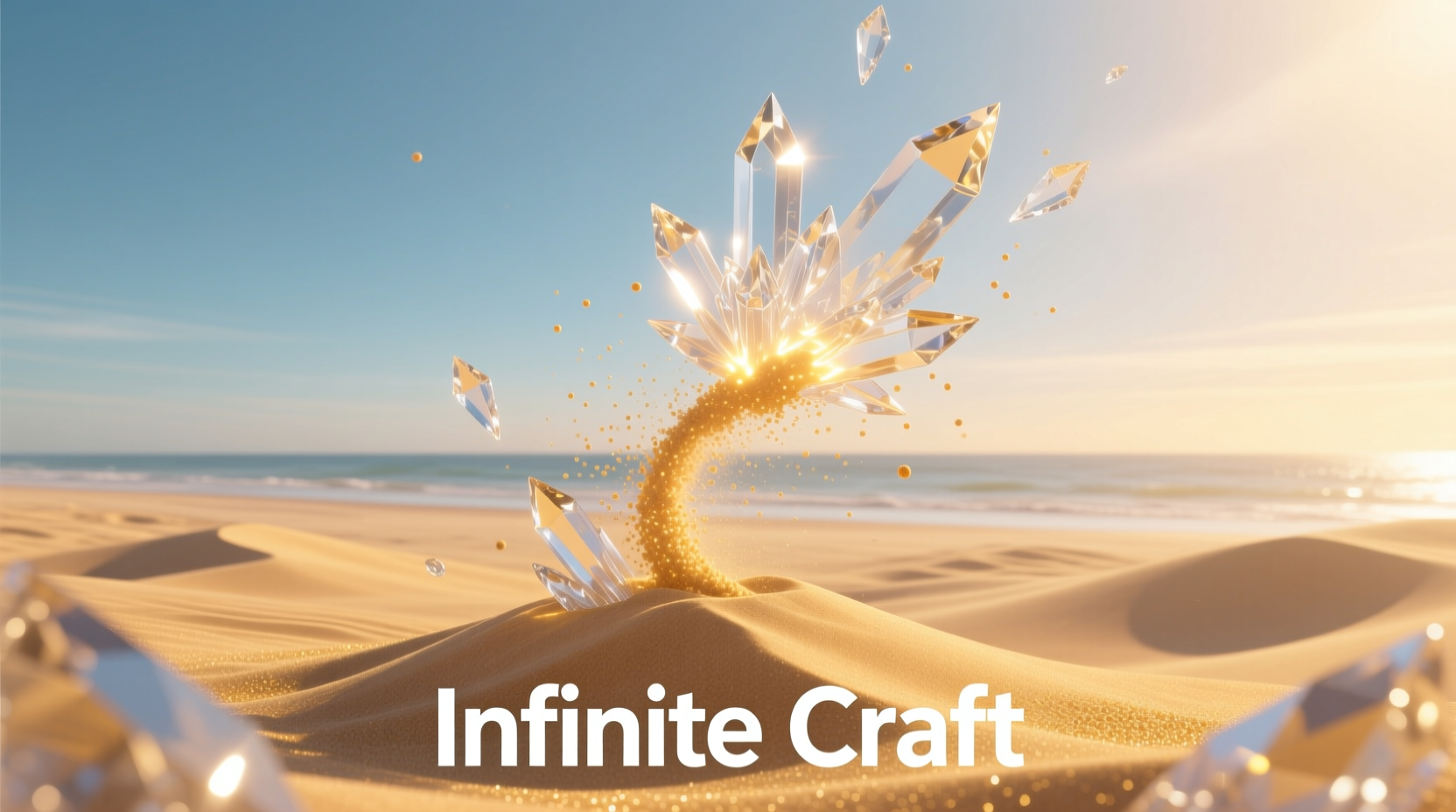 Sand element used to craft glass and beach in Infinite Craft