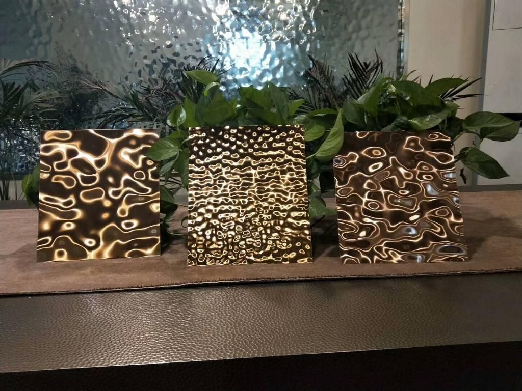 2D 3D Pattern Stainless Steel Plates 0.3mm 0.5mm Thick Water Ripple 304