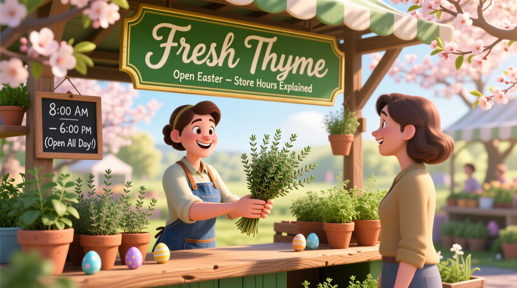 is fresh thyme open on easter