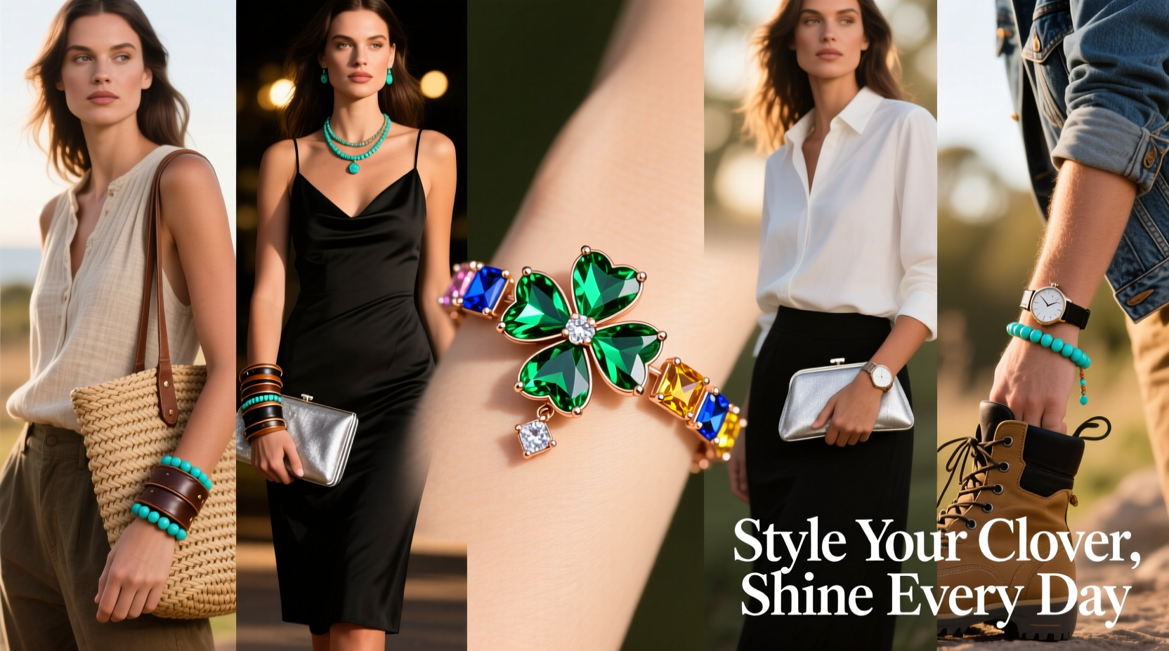 creative ways to style your multi color cz clover bracelet for every occasion