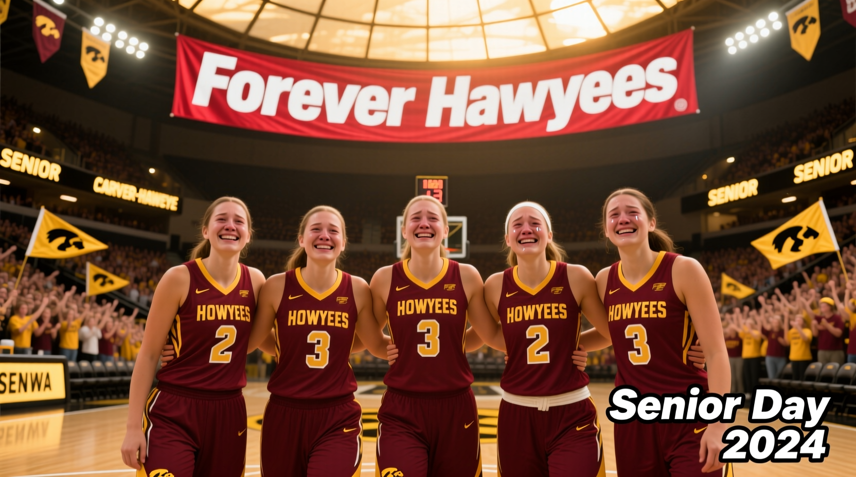 iowa womens basketball senior day ceremony