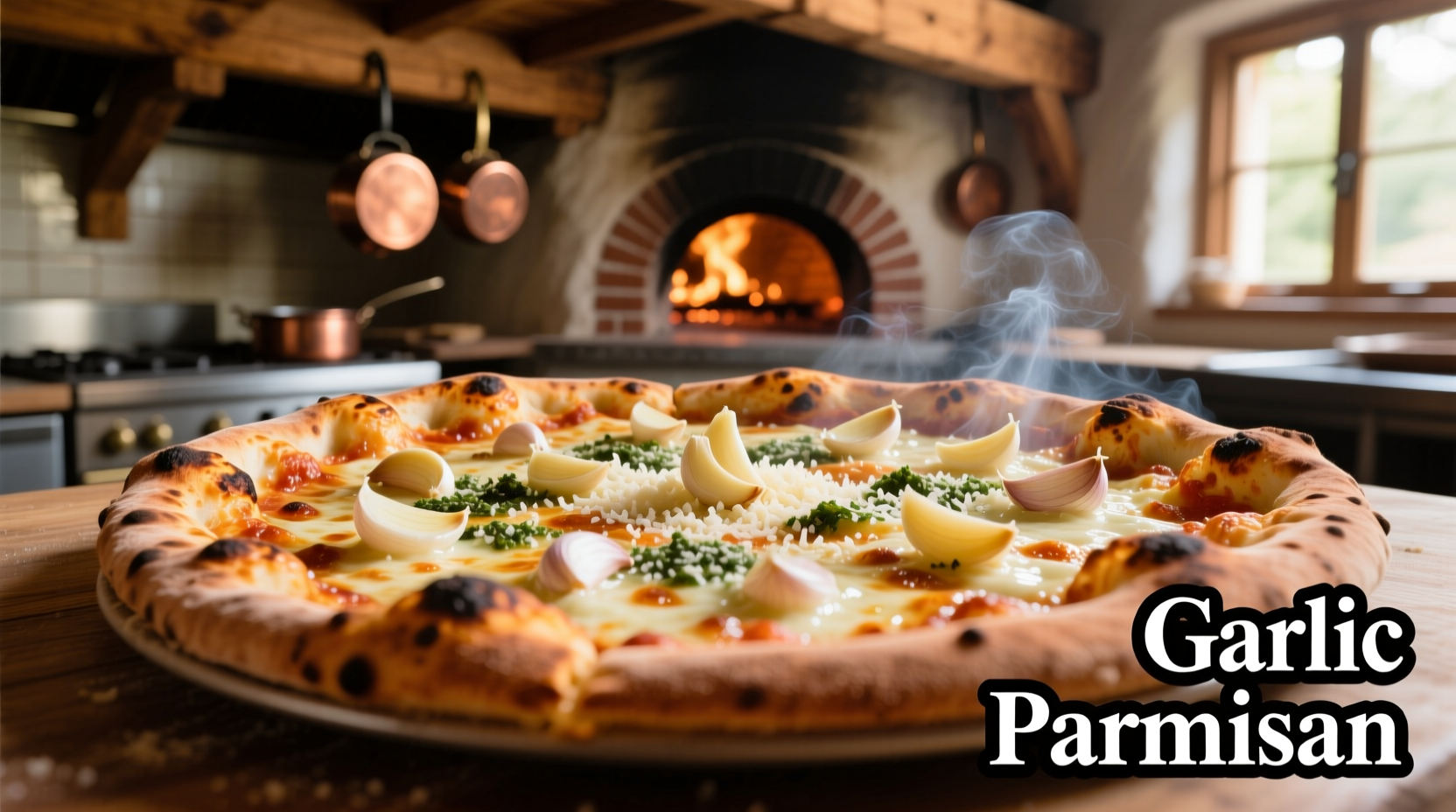 garlic parmesan pizza