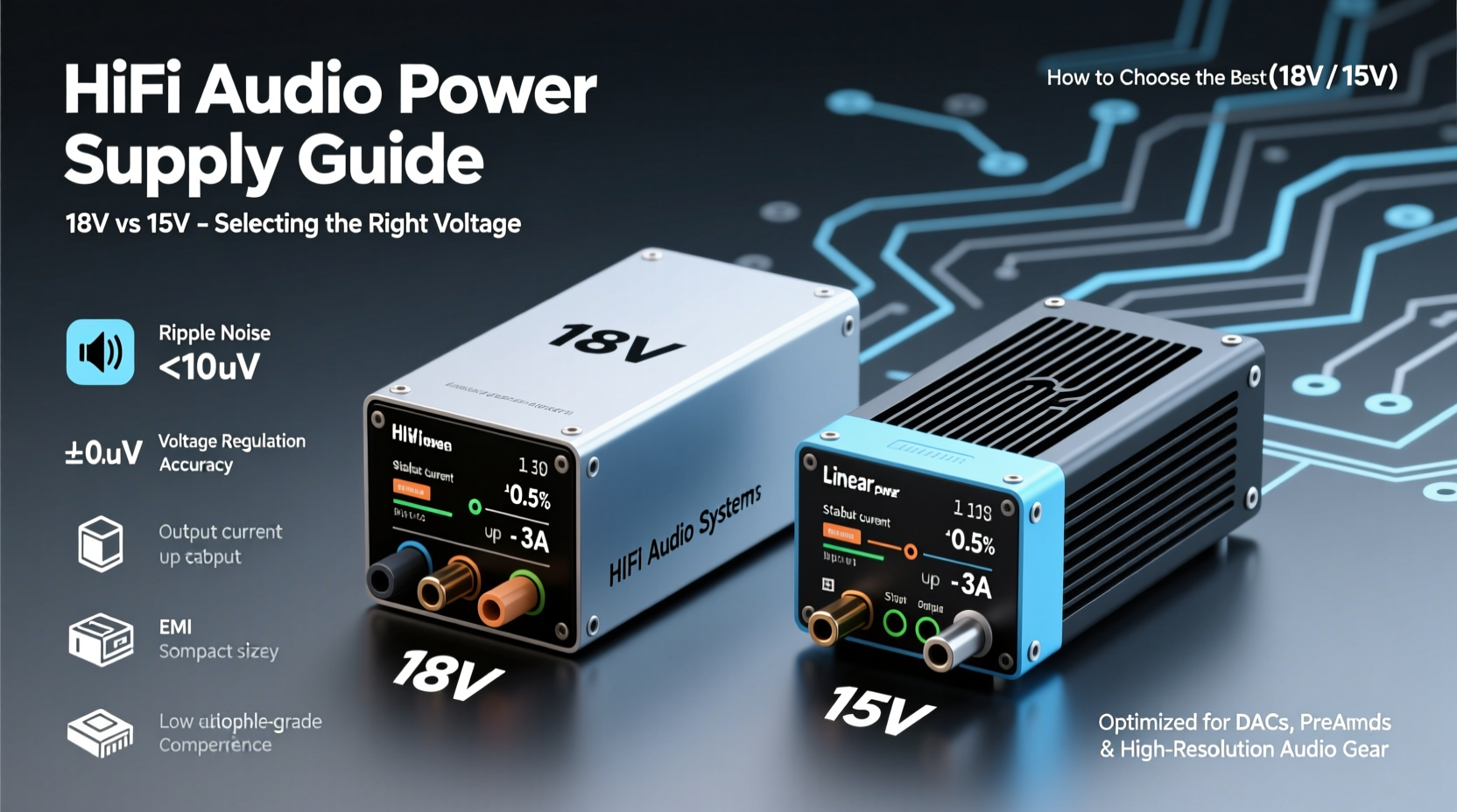linear power supply hifi 18v 15v