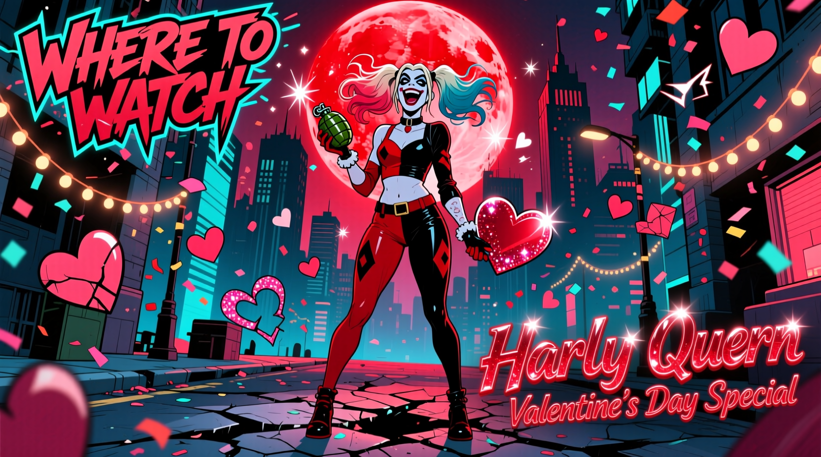 where to watch harley quinn valentines day special